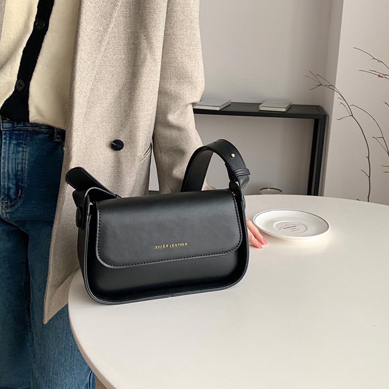 IELGY Túi đeo vai thiết kế dây bản rộng phong cách hàn quốc thời trang