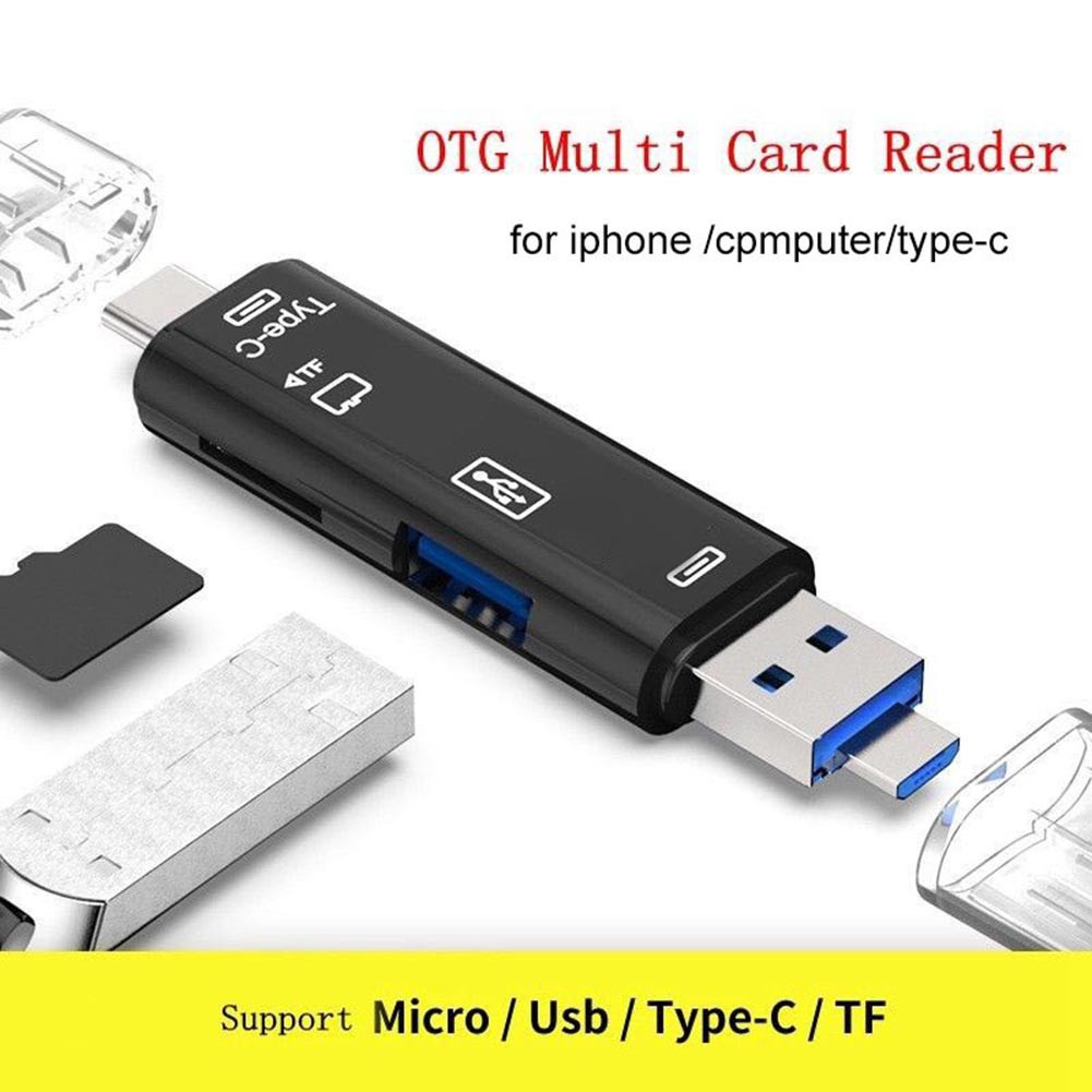 Đầu Đọc Thẻ Nhớ 5 Trong 1 Usb 3.0 Type-c Micro Otg Tf