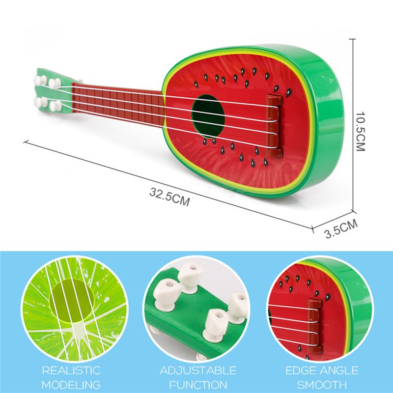 Đàn Ukulele Hoạ Tiết Hình Trái Cây Xinh Xắn Dành Cho Bé