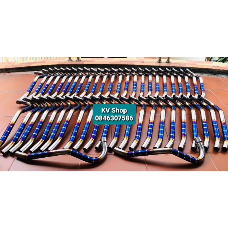 cổ titanium wave 110  phom thòng gắn pô rsx