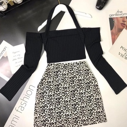 Áo kiểu dây chông cổ kiểu bệt trễ vai tay dài form ôm body croptop chất vải thun gân len 4 chiều FreeSize (Bảo An Shop)