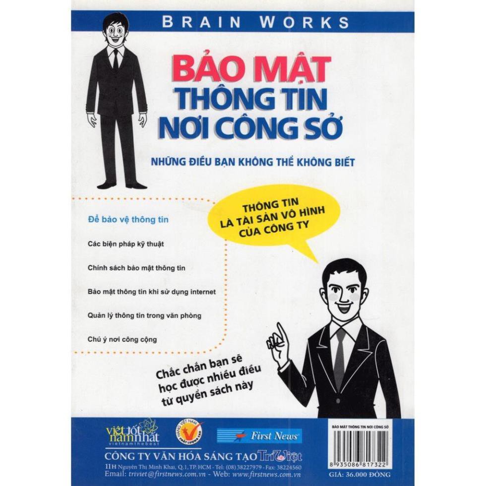 Sách First News - Bảo Mật Thông Tin Nơi Công Sở - 50 Điều Lưu Ý Để Bảo Vệ Bí Mật Cho Công Ty