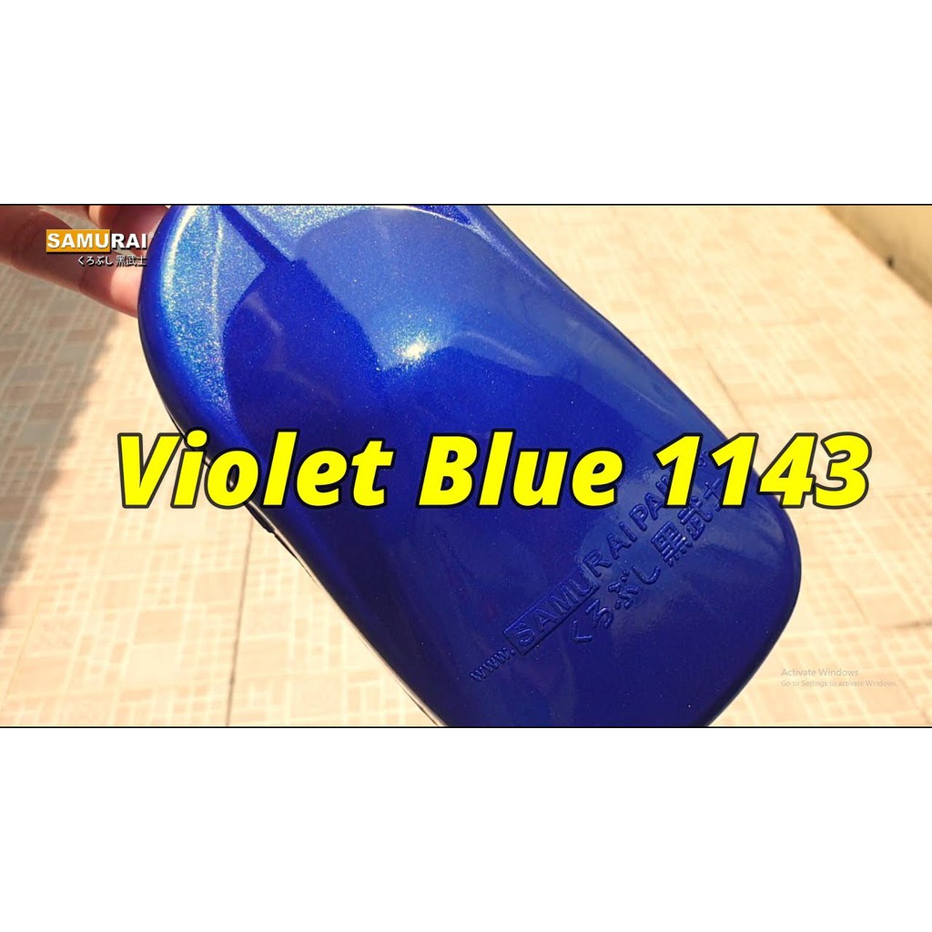 Sơn Samurai màu xanh tím 65/1143 chính hãng, sơn xịt dàn áo xe máy chịu nhiệt, chống nứt nẻ, kháng xăng
