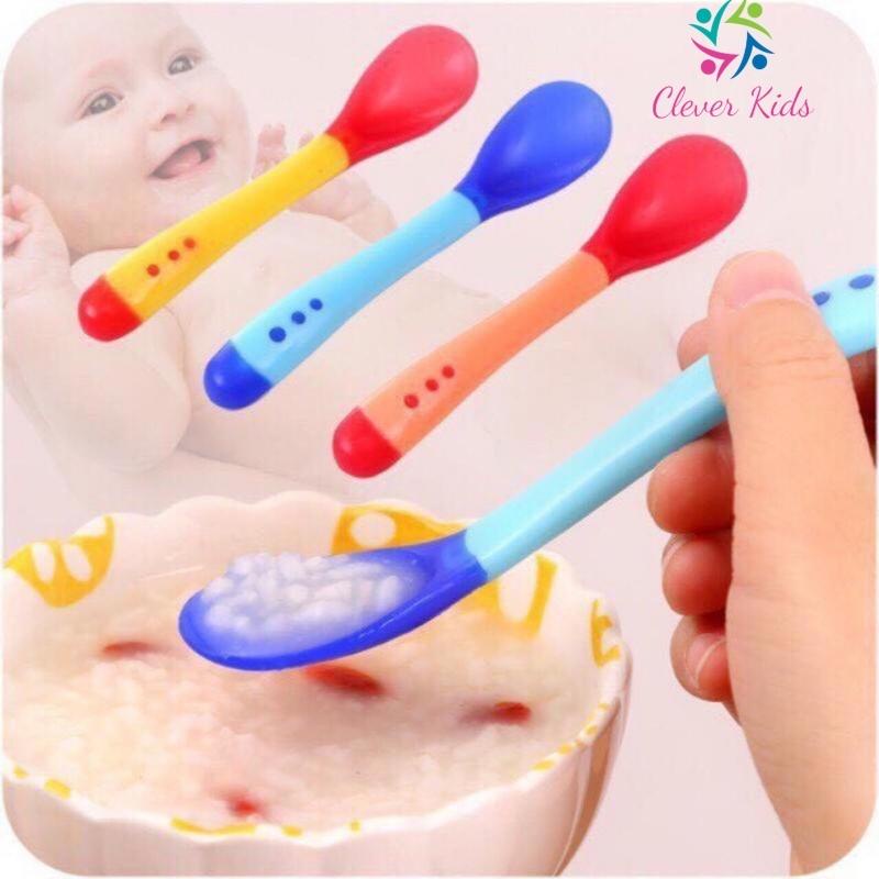 Thìa ăn dặm báo nóng cháo bột cho bé yêu