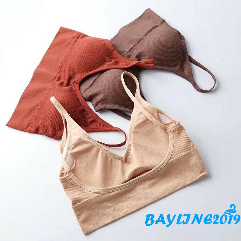 Áo bra màu trơn có mút ngực cho nữ