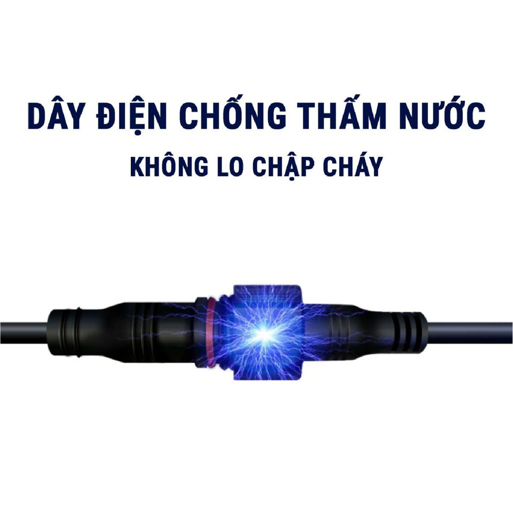 Dây nối dài cho đèn năng lượng mặt trời dài 5mx0.5mm chân kim 2 chấu VITI SMART