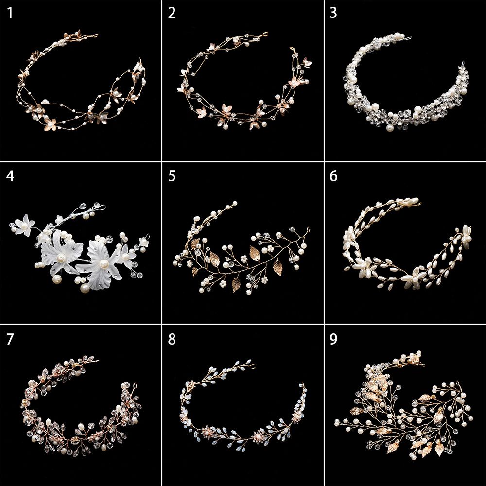 Cài tóc đính ngọc trai nhân tạo xinh xắn cho cô dâu