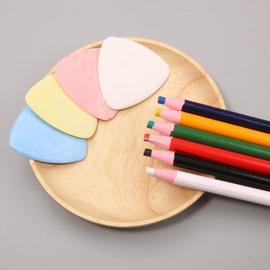 Set 10 phấn đánh dấu vải may quần áo nhiều màu có thể xóa được sử dụng tiện lợi DIY