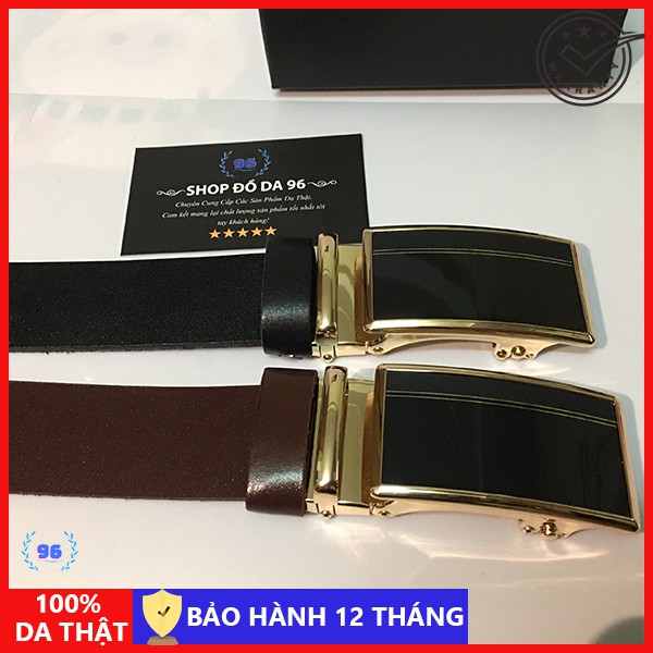 [DA BÒ THẬT 100%] Thắt lưng nam, Dây nịt nam da mò nguyên miếng - Khóa tự động cao cấp - DL001