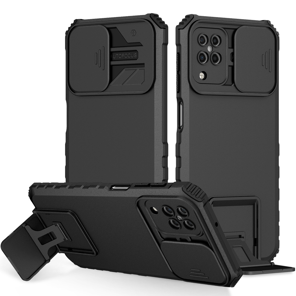 Ốp Điện Thoại Cứng Có Nắp Trượt Bảo Vệ Camera Cho Samsung Galaxy A12 A02 A03 Core A03 A70 A50 A50S A30S M12