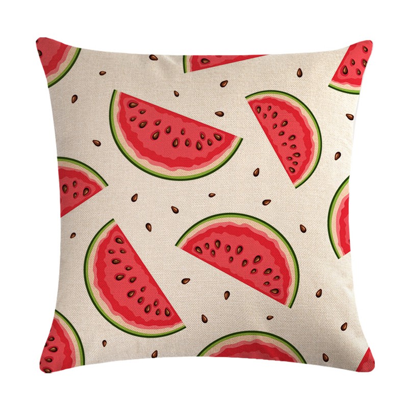 Vỏ Gối In Hình Dưa Hấu 45*45cm Phong Cách Hiện Đại
