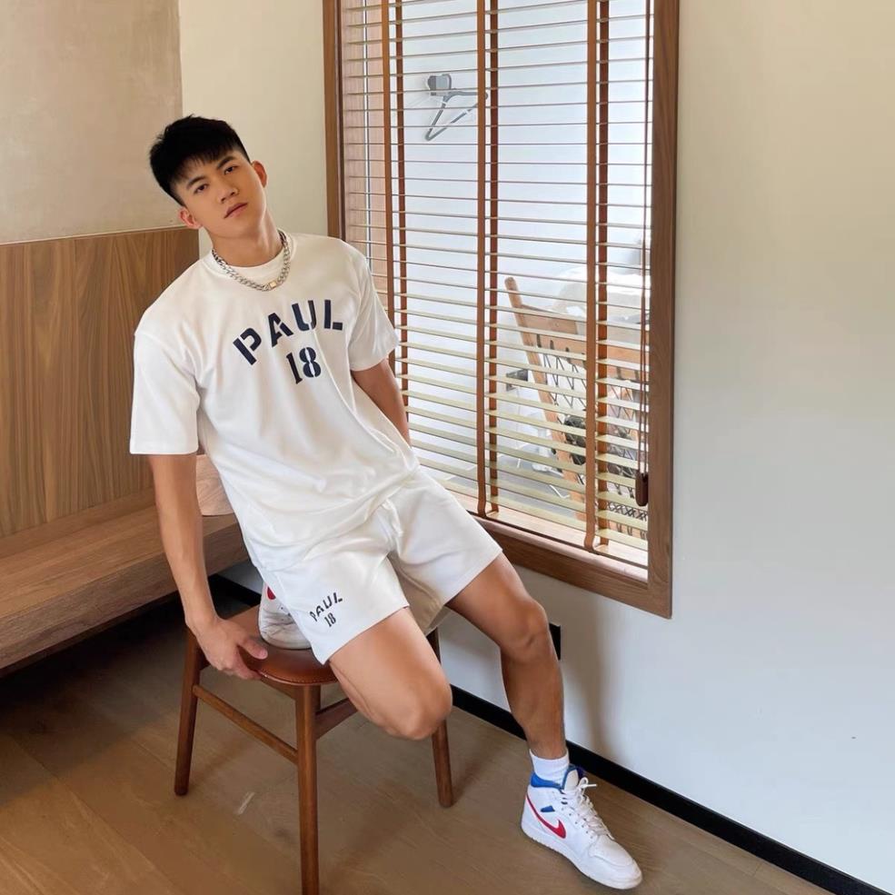 Bộ nam thể thao Paul , Bộ đồ nam nữ Mặc Mùa Hè Chất Mát