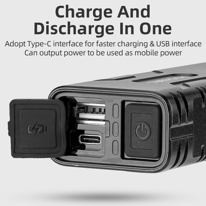 Đèn Pha 10000mAh USB Bằng Hợp Kim Nhôm 850 Lumens Chống Thấm Nước Tiện Dụng Cho Xe Đạp Leo Núi