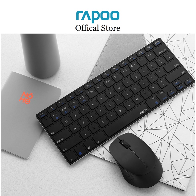 Chuột Rapoo không dây silent M300W/ M300S sạc Qi không dây - Đa Kết Nối ( đầu thu USB Receiver 2.4G/ Bluetooth 3.0/ 4.0)