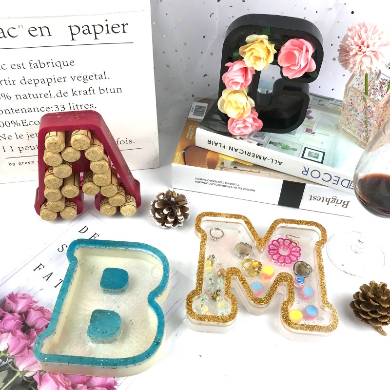 Sa Khuôn Làm Hộp Đựng Trang Sức In Chữ A B C for M DIY