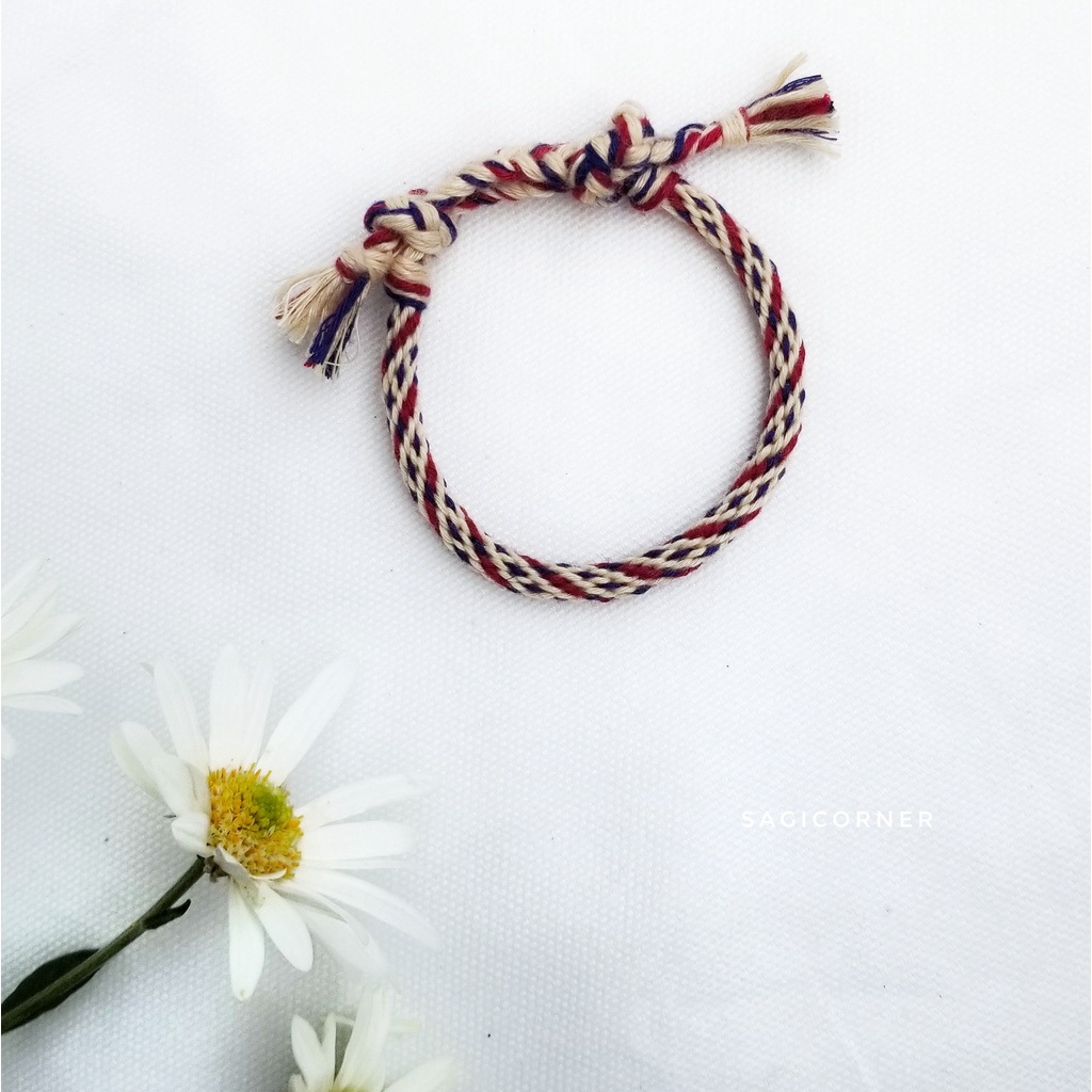 Vòng tay, vòng chân kumihimo bằng chỉ l Vòng chỉ handmade