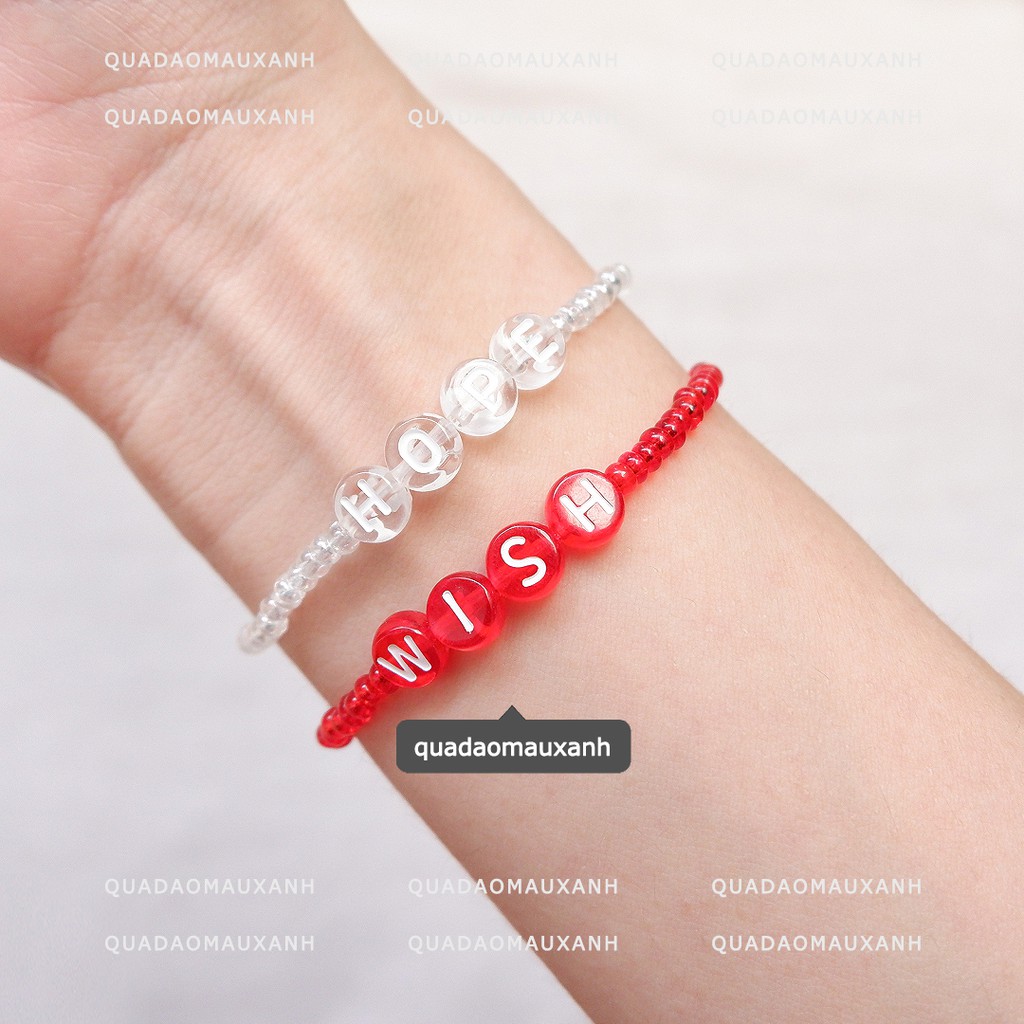 [Mã FAMAYFA giảm 10K đơn 50K] Vòng hạt cườm charm chữ cái độc lạ thay tên theo yêu cầu #letter bracelet #quadaomauxanh | BigBuy360 - bigbuy360.vn