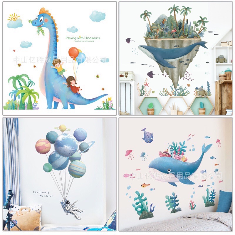 [CHỌN MẪU] Bộ sưu tập tranh dán tường ngộ nghĩnh cho bé, Các mẫu decal đáng yêu cho trẻ