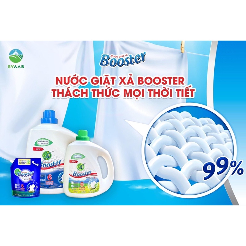 Combo 02 túi nước giặt xả Booster 3,7kg/túi, hàng xuất Nhật
