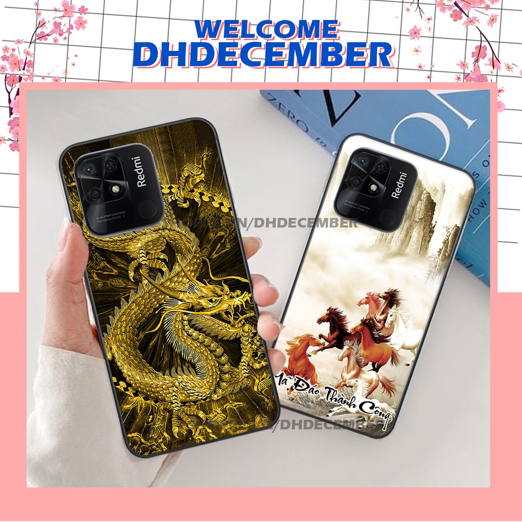 Ốp lưng Xiaomi REDMI 10C in hình thư pháp tâm an vạn sự an ,mã đáo thành công SIÊU CHẤT