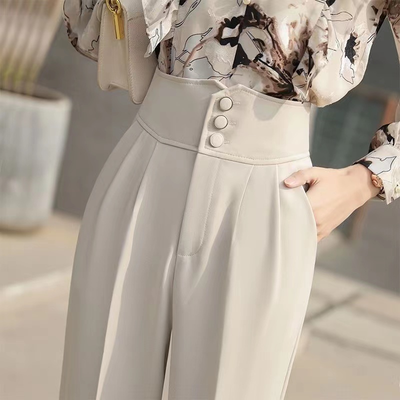 Quần Dài Nữ Ống Rộng Lưng Cao Phong Cách Hàn Quốc Hàng Mới