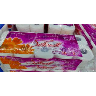 Giấy vệ sinh 10 cuộn tím silkwell