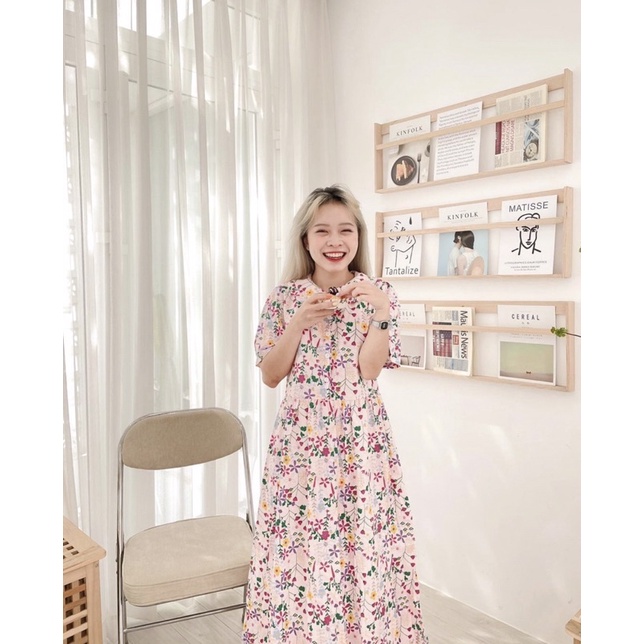Eunhee Dress - Đầm babydoll dài họa tiết hoa - Remmus.vn | BigBuy360 - bigbuy360.vn