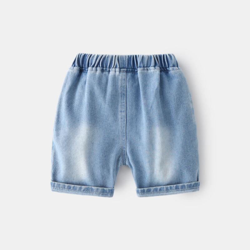 Quần Jean bé trai WELLKIDS quần short bò chất mềm cho bé (KZ3228)