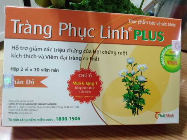 (CHÍNH HÃNG) Tràng Phục Linh Plus _ Hỗ trợ giảm viêm đại tràng_ Mua 6 tặng 1 bằng hình thức nhắn tin tích