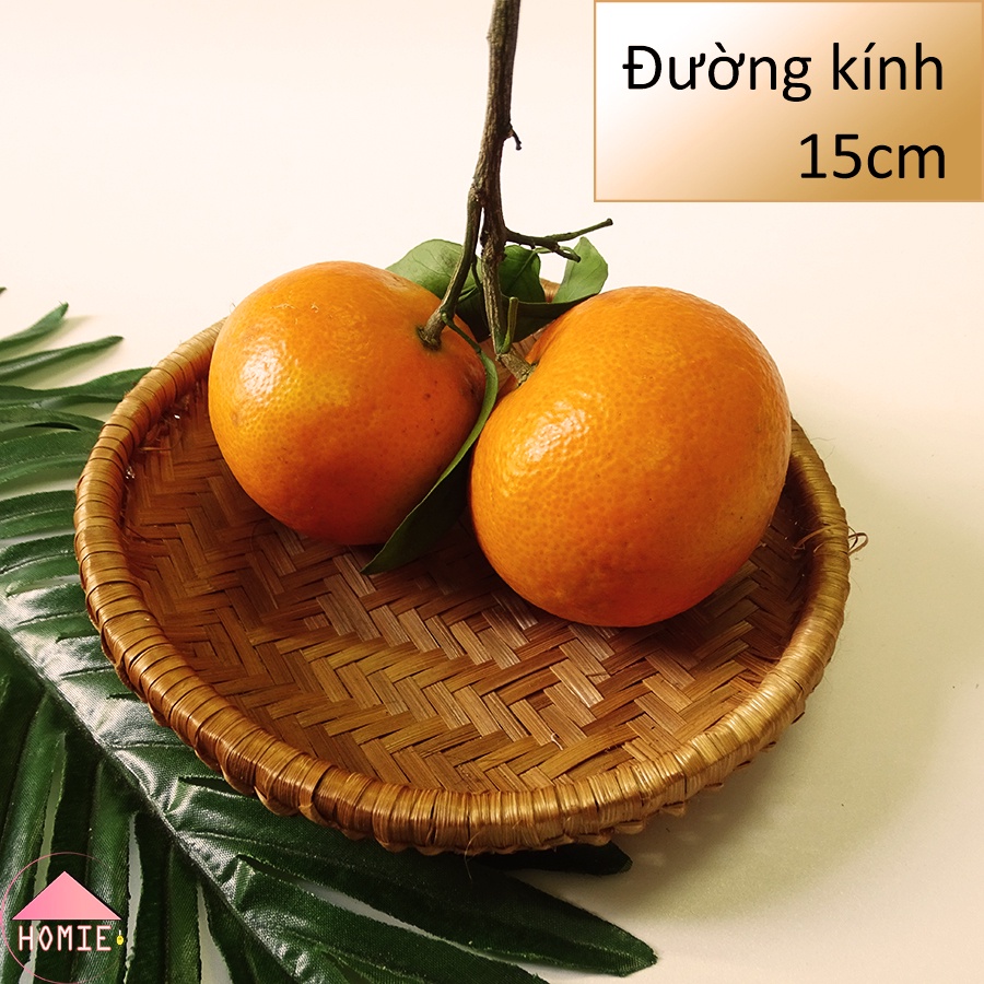 [Phụ kiện nhà bếp] Mẹt tre nâu trang trí sang trọng