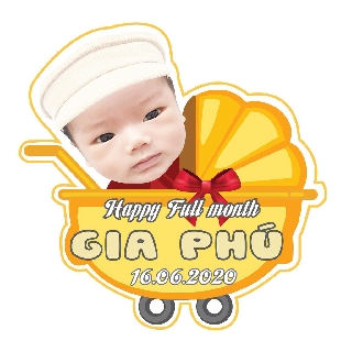 Set trang trí đầy tháng cho bé trai siêu dễ thương