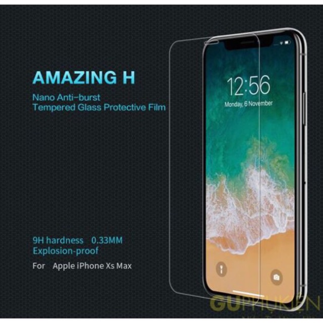 Kính cường lực Nillkin IPhone XR/ XS Max mỏng 0.3mm trong suốt chính hãng