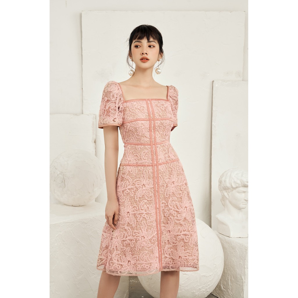 OLV - Đầm dự tiệc Pink Paisley Midi