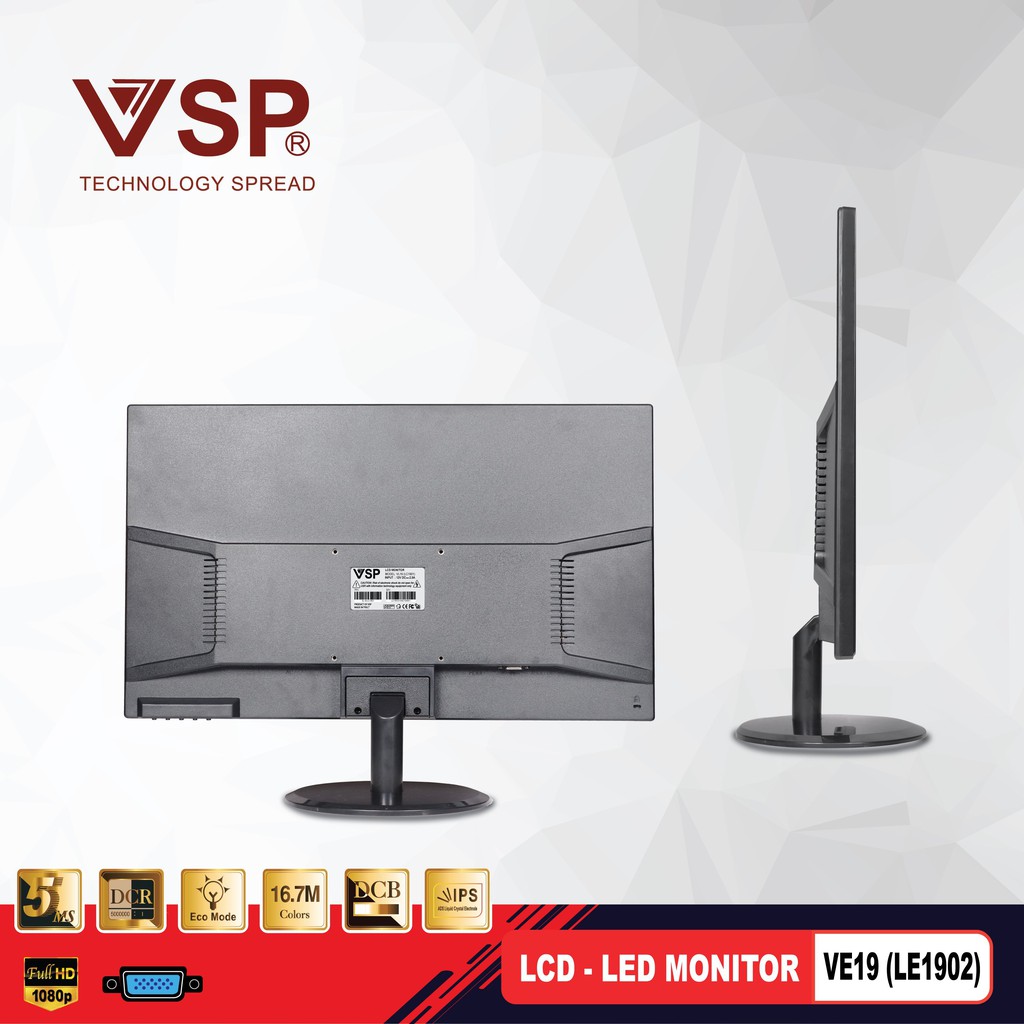 Màn hình máy tính 19 inch VSP LED monitor VE19 (LE1902) Chính hãng VSP Phân phôi