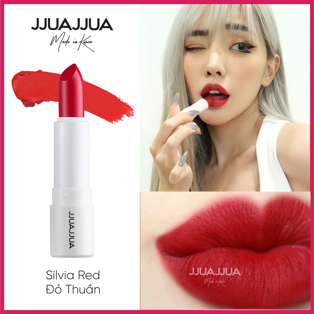 SON THỎI LÌ JJUAJJUA SILVIA (ĐỎ THUẦN) | BigBuy360 - bigbuy360.vn