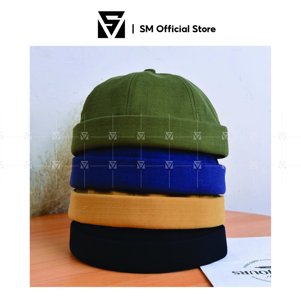 Mũ nón Miki kiểu thủy thủ không vành miki hat mũ beanie beret mũ nam nữ mẫu Smile - Soulmate Store