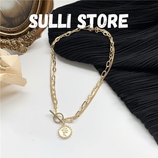 Dây chuyền vòng cổ Coin layer dạng móc Sulli store