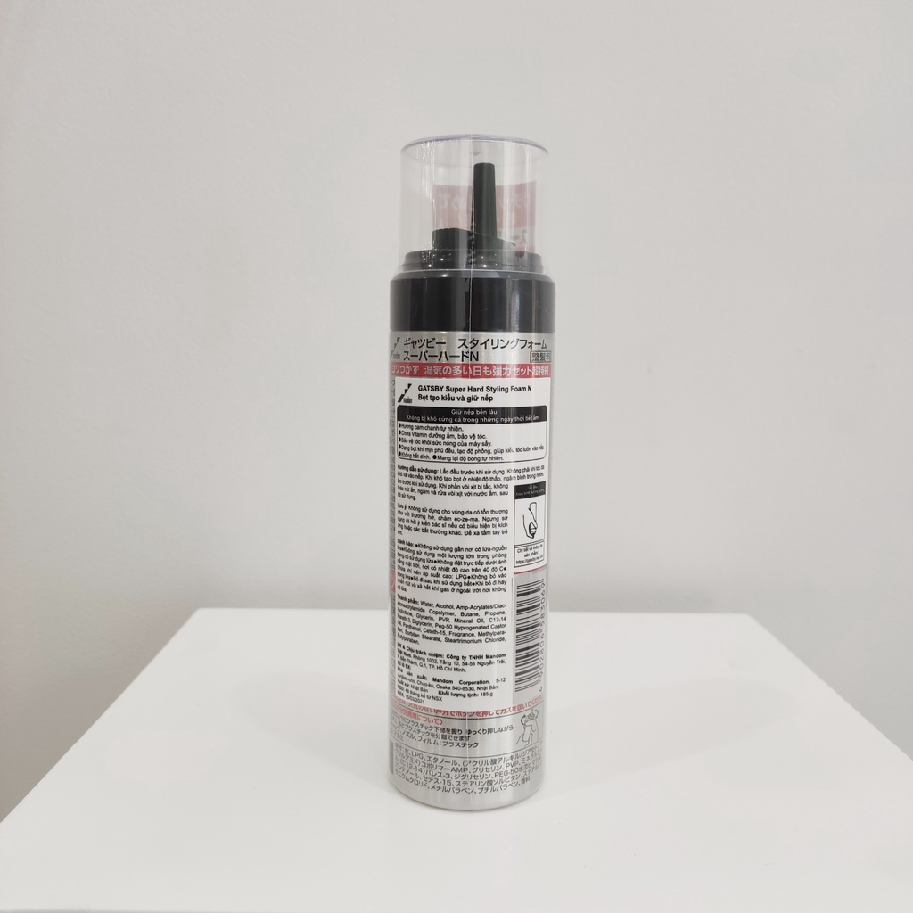 Keo Bọt Tạo Kiểu Tóc Siêu Cứng Gatsby Giữ Nếp Tóc Super Hard Styling Foam 185g
