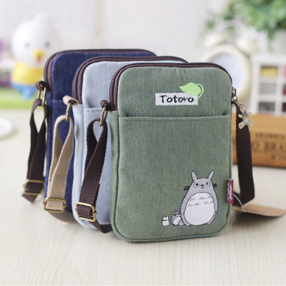 Túi Đeo Chéo Thêu Hình Totoro Dễ Thương