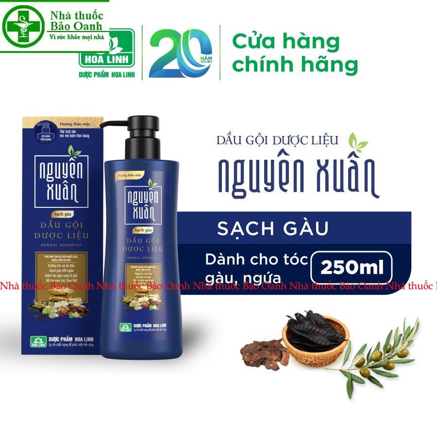 Dầu gội giảm gầu dược liệu Nguyên Xuân, hết gàu, giảm ngứa - có vòi - chiết xuất thảo dược