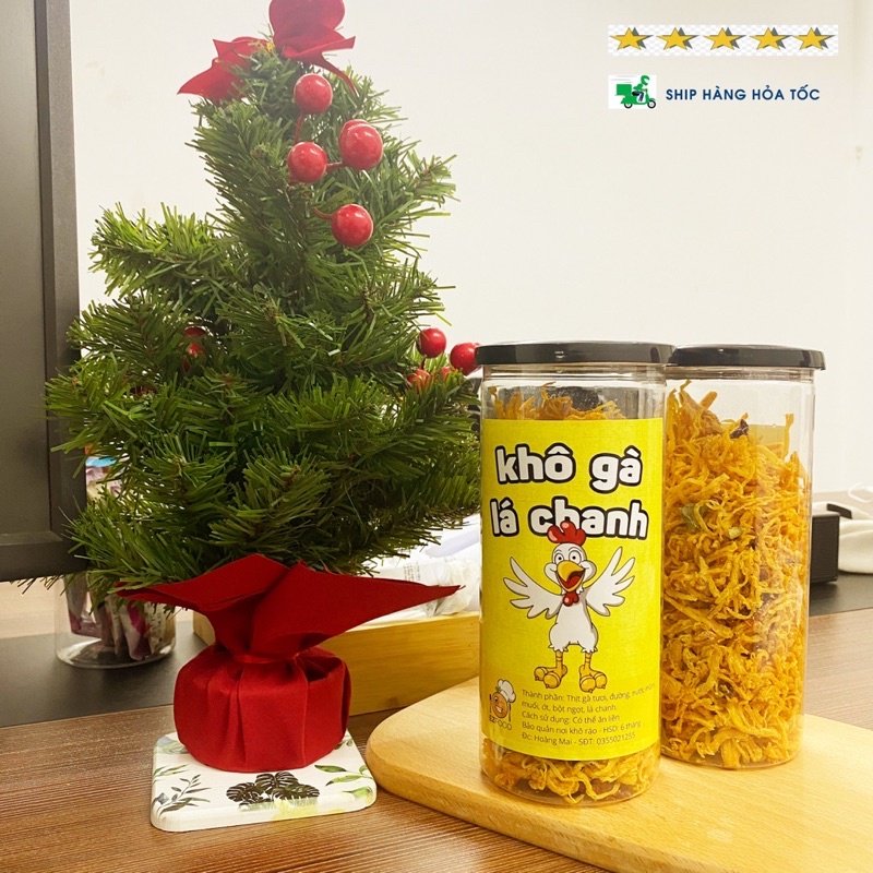 Khô gà lá chanh xé cay EZFoods 300g đồ ăn vặt Hà Nội vừa ngon vừa rẻ | BigBuy360 - bigbuy360.vn