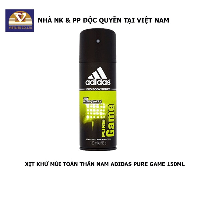 COMBO 2 Chai Xịt khử mùi Nam Pure Game Và Sữa Tắm Gội Toàn Thân Nam Adidas Pure Game 400ml