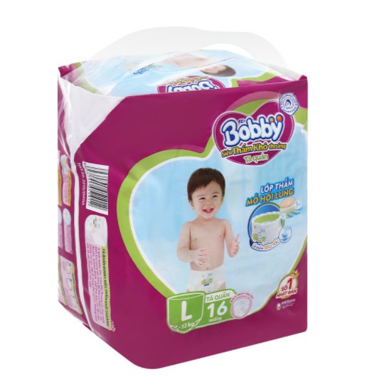 Tã quần Bobby Size L 16 Miếng