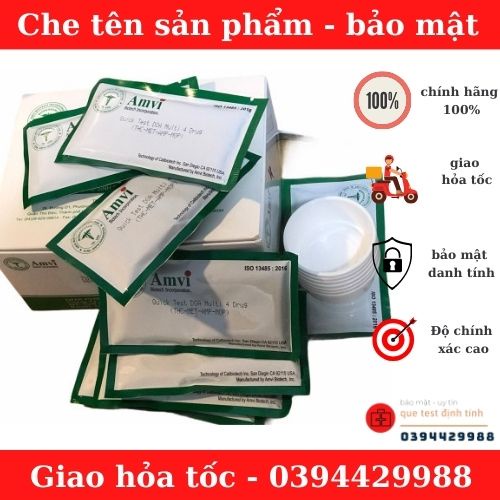 Bộ 5 que test ma túy / que thu ma tuy 4 chân Amvi - xét nghiệm ma túy tại nhà