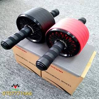Con lăn tập bụng, Con lăn tập cơ bụng cao cấp, dụng cụ tập gym tại nhà ( Tặng thảm lót gối)