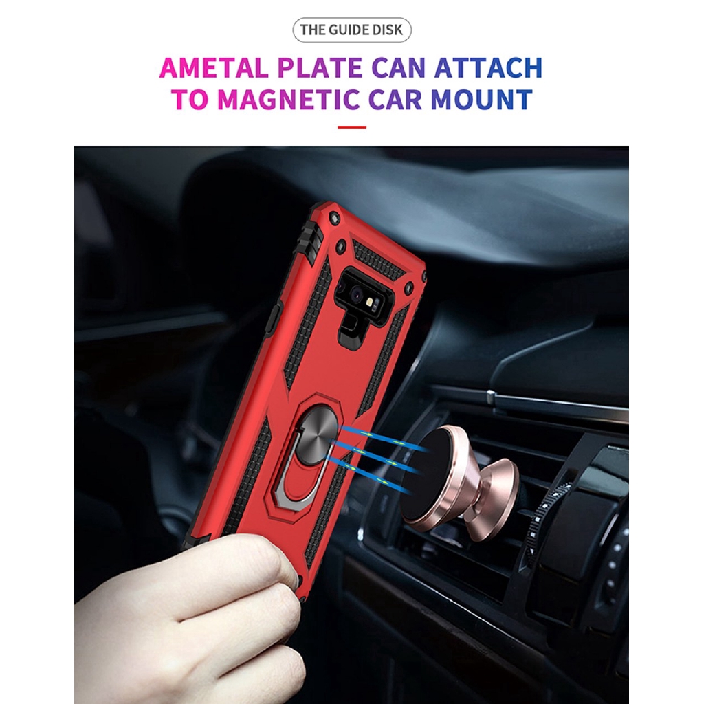 Ốp điện thoại PC cứng kèm vòng khuyên đỡ chống sốc cho SAMSUNG GALAXY NOTE 9 8