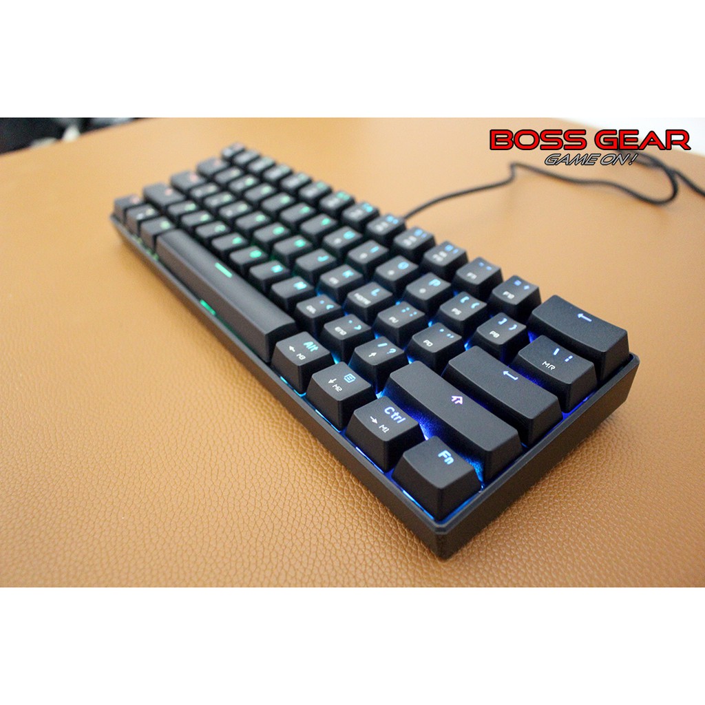 [Mã SKAMPUSHA7 giảm 8% đơn 250k]Bàn phím cơ 60 Motospeed CK61 RGB ( Kailh Box SwitchLED RGBDây cáp rời )