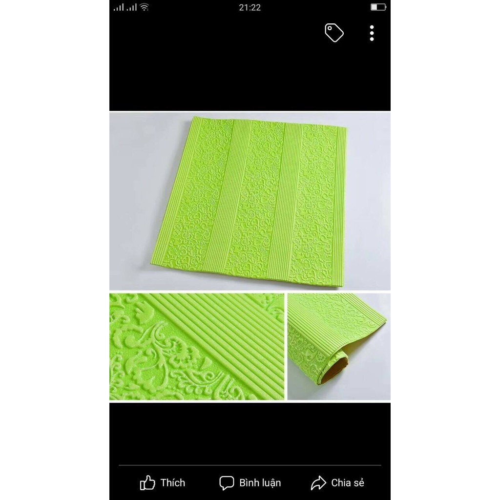 xốp dán tường hoa văn dọc khổ 70x70cm cao cấp giá rẻ | BigBuy360 - bigbuy360.vn