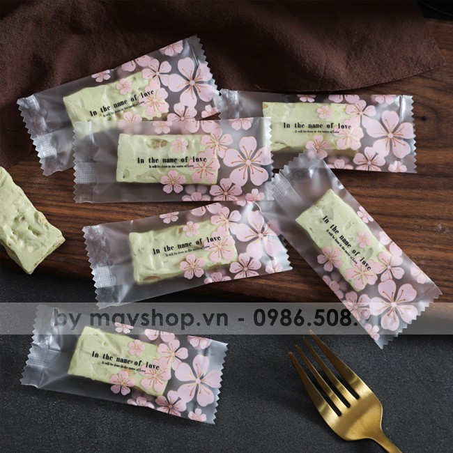 200 Túi kẹo nougat Hoa đào nhí/ TK32