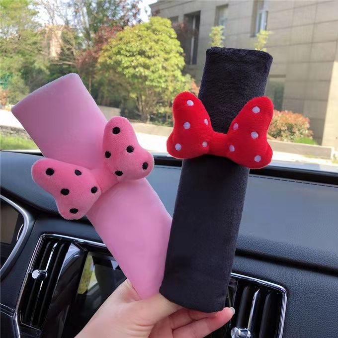 Ready Stock Bowknot Car Headrest Neck Pillow Cute Cartoon Car Pillow Pillow Creative Fashion Car Pillow Waist Pillow Female ZAnF